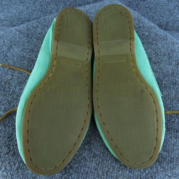 SPERRY By J.Crew Women Boat Shoe Blue Fabric Lace Up Size‎ 9.5 Medium - Picture 8 of 10